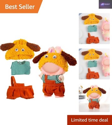 Entzückendes Puppenoutfit Set - 3 Teile für 17 cm Puppen mit buntem Zubehör