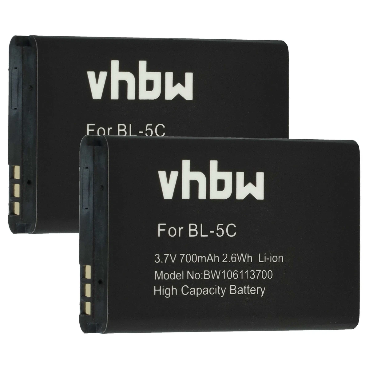 Batteria Vhbw Compatibile Per Brondi Amico Simplex, Simply, Sport, Vero - 1200mAh, Li-Ion, Sostituisce BL-5C - 2