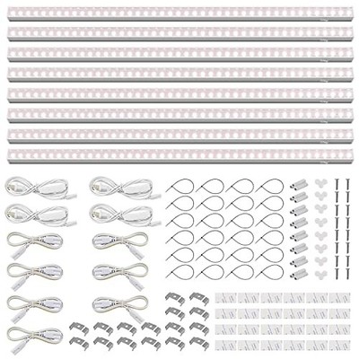  T5 Grow Lights, Full Spectrum, 4ft 160W (8 x 4FT-White Cover Pinkish White