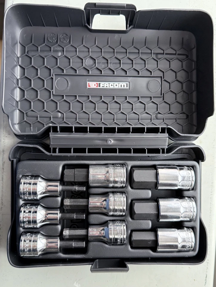 Facom France Tool STM.J9A 1/2" Drive Metric Hex Allen Bit Socket Set 5-19mm - Image 3 of 3