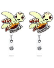 2 Pack Badge Reel Retractable with Alligator Clip, ID/Name Badge Clip for Wom...