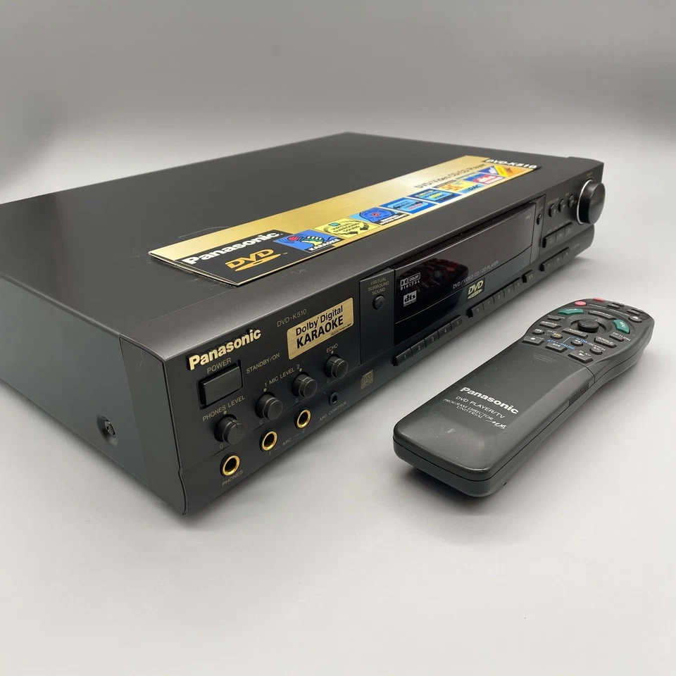 Panasonic DVD-K510 DVD Video CD Player w/ Karaoke Mic Inputs & Remote – Japan - Image 2 of 4