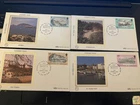 GUERNSEY 1982 Set of 4 Benham Silk Guernsey Views First Day Covers AS SCANS