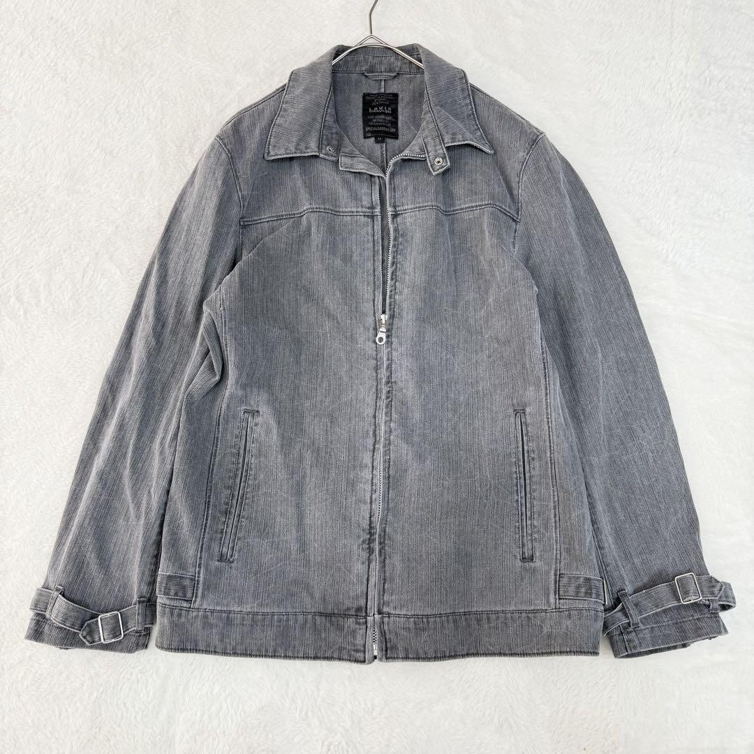 Louishabron Lightweight Full Zip Denim Jacket in Soft Medium Shade-image