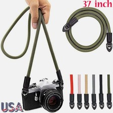 HandMade Braided Camera Single Shoulder Neck Strap Rope  Leather For Leica Sony