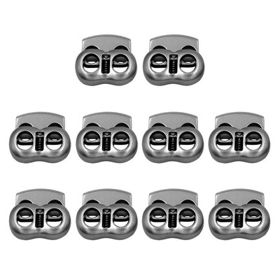 10 Stück Grau Kordelschlösser Knebelverschluss Anschlag Kordelschlösser Stopper