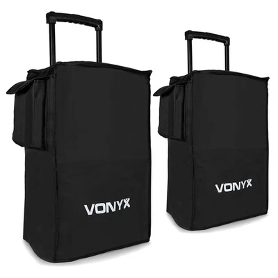 Pair of 15" Universal Speaker Soft Bag Covers, Vonyx SC15 - Black - Image 1 of 4