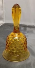 Fenton Hobnail Bell Art Glass 5.75” Colonial Amber Color Vintage