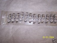 New Beautiful Set of 12 Bridal Party Crystal 3 Flowers Hair Clips NIP