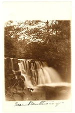 Serene View Of Multiple Falls And Forest, Nature Postcard