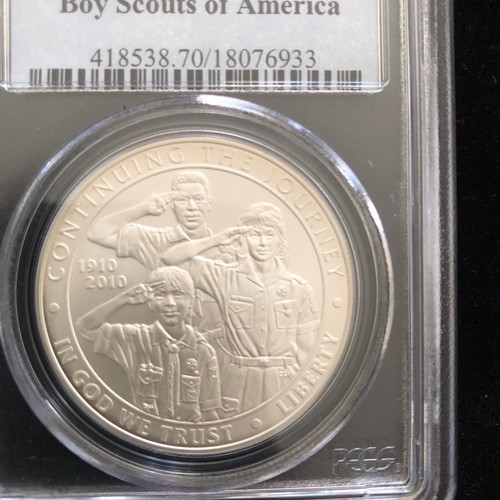 2010-P BOY SCOUTS OF AMERICA PCGS MS70 OWNERS PRIVATE COLLECTION *FREE SHIPPING* - Picture 4 of 6