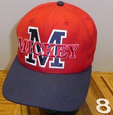 DISNEY MICKEY MOUSE HAT RED & BLUE SNAPBACK MADE IN THE USA VERY GOOD CONDITION