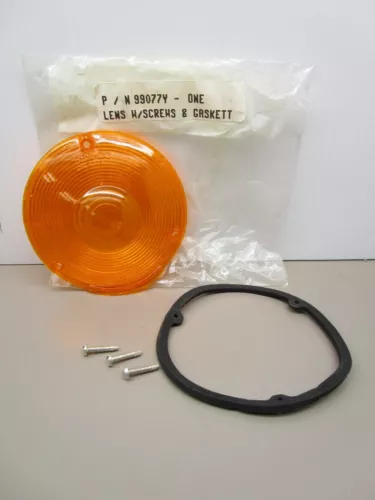 Trucklite  99077Y  Amber Turn Signal Lens  4" Round  3-Screw  SER-DO SS-102