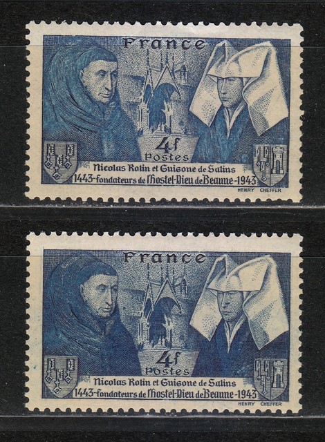 France 1943 MNH Mi 596a 596c Sc 466 Hospices de Beaune / Hospital De Beaune ** France 1943 MNH Mi 596a 596c Sc 466 Hospices de Beaune / Hospital De Beaune **
