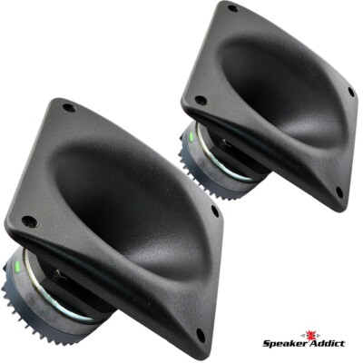 PAIR - Compression Driver Horn Tweeter Elliptical 7x7 waveguide 1.3'' 8ohm Ti dia