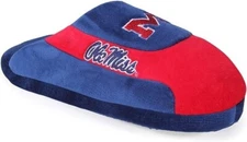 NCAA Ole Miss Rebels Name on side Blue & Red Slippers S Comfy Feet