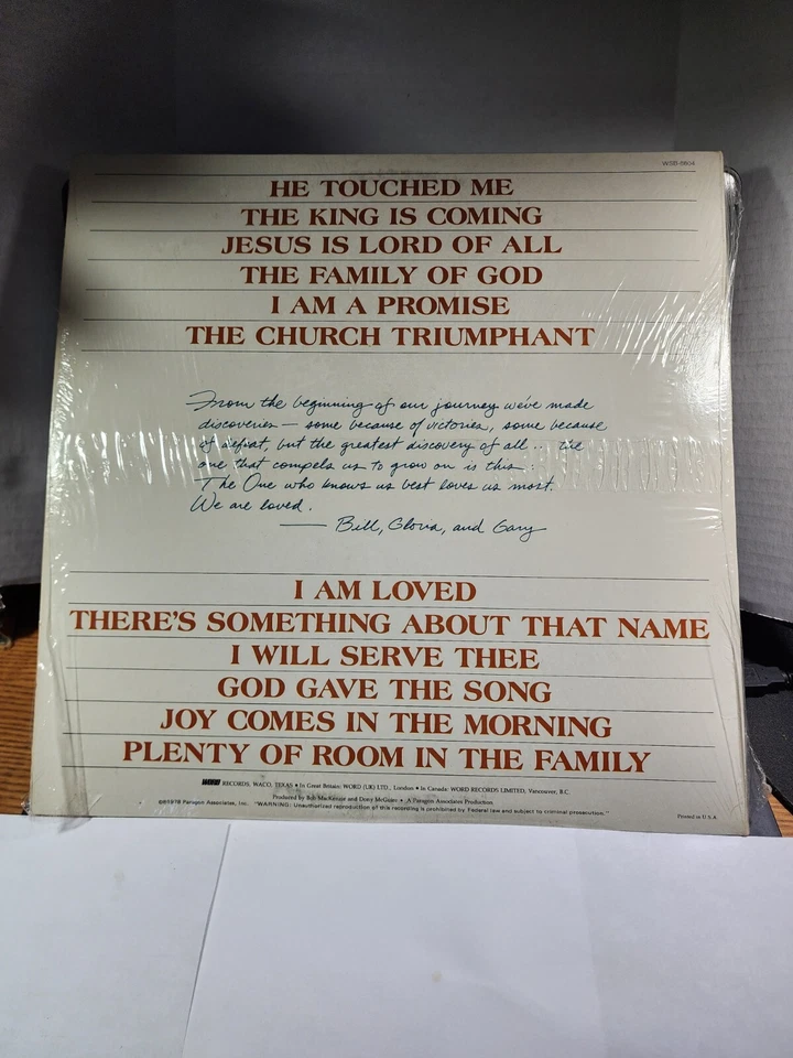 The Very Best Of The Very Best - The Bill Gaither Trio - 1978 LN R88 - Image 2 of 2