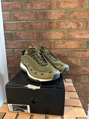 air max 97 militia green on feet