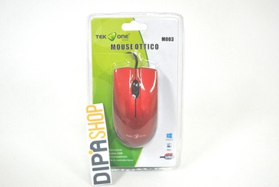 Mouse Ottico TeKone M003 Usb con Filo 1000dpi Rosso Pc Notebook hsb | eBay
