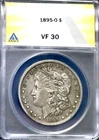 1895-O $1 Morgan Silver Dollar ANACS VF35 Near-XF Great Eye Appeal CC05