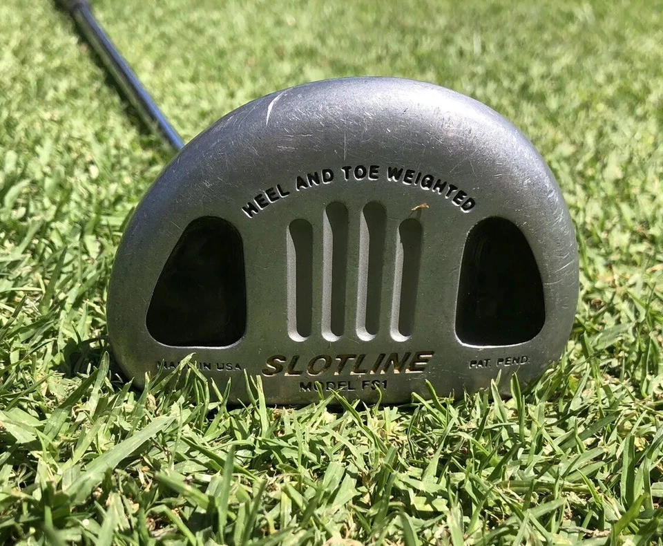 Vtg Original SLOTLINE Putter MODEL FS1 RH Dexterity 34” OG Grip & Leather Cover - Image 2 of 4