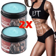 2Pcs Men Slimming Cream Fat Burning Muscle Belly Stomach Reducer Weight Loss Gel