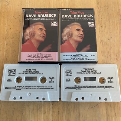 Dave Brubeck, Take Five - 2 x Cool Jazz compilation Cassette Tapes (Ditto)