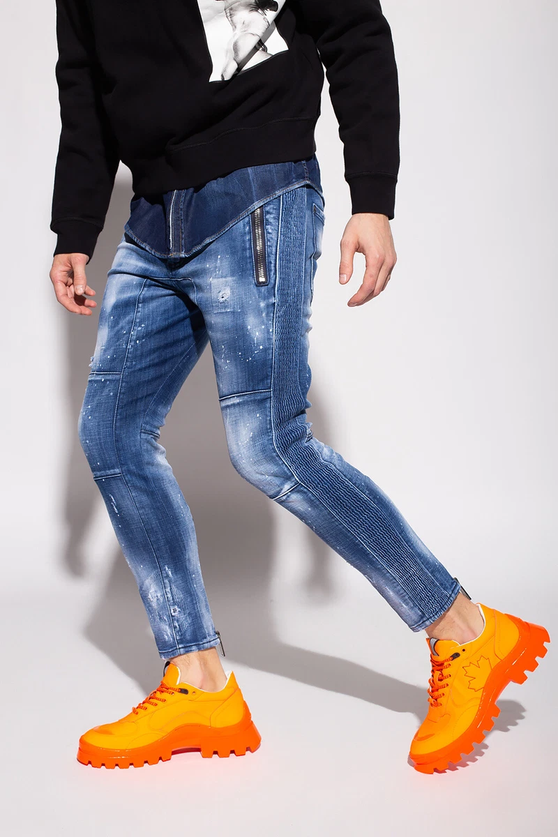 DSquared Cool Guy Jeans Sexy Biker Blue | Size 44 - XSmall | Zip | S30342