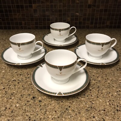 Vintage Giovanni Valentino Italy Cup and Saucer Set (4) Momoyama