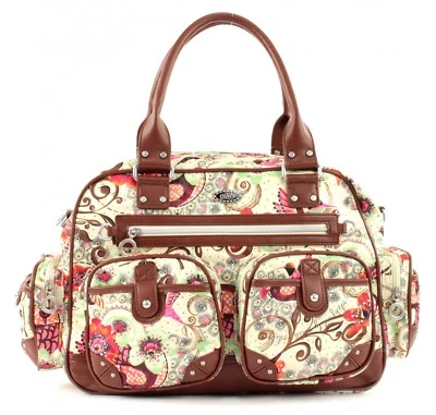 Oilily Tropical Birds Carry All Umhängetasche Schultertasche Tasche Cream-White