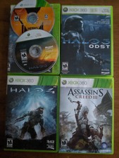 Five XBOX 360 Games - Halo 3, 3ODST, 4 - Assassin's Creed 3 - Metro Last Light -