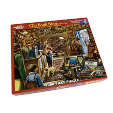 White Mountain - Old Book Store 1000 Piece Puzzle 24" x 30" COMPLETE 