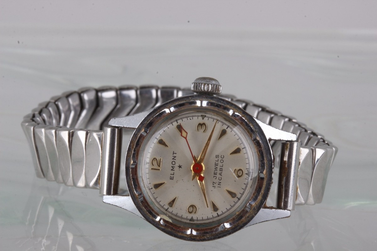 ELMONT 17 JEWELS INCABLOC WR ANTIMAGNETIC WRIST WATCH 3906B | eBay