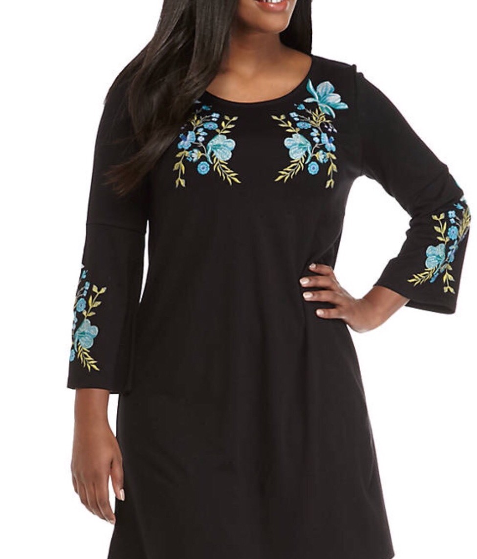 Kaari Blue Plus Size Embroidered Shift Dress. Size 0X. $119.00 | eBay