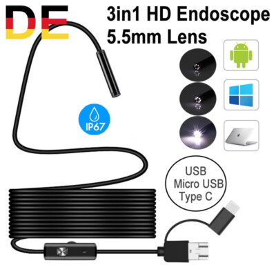 3 in1 wasserdichte HD Endoskop USB Typ-C Endoskop Inspektionskamera für Android