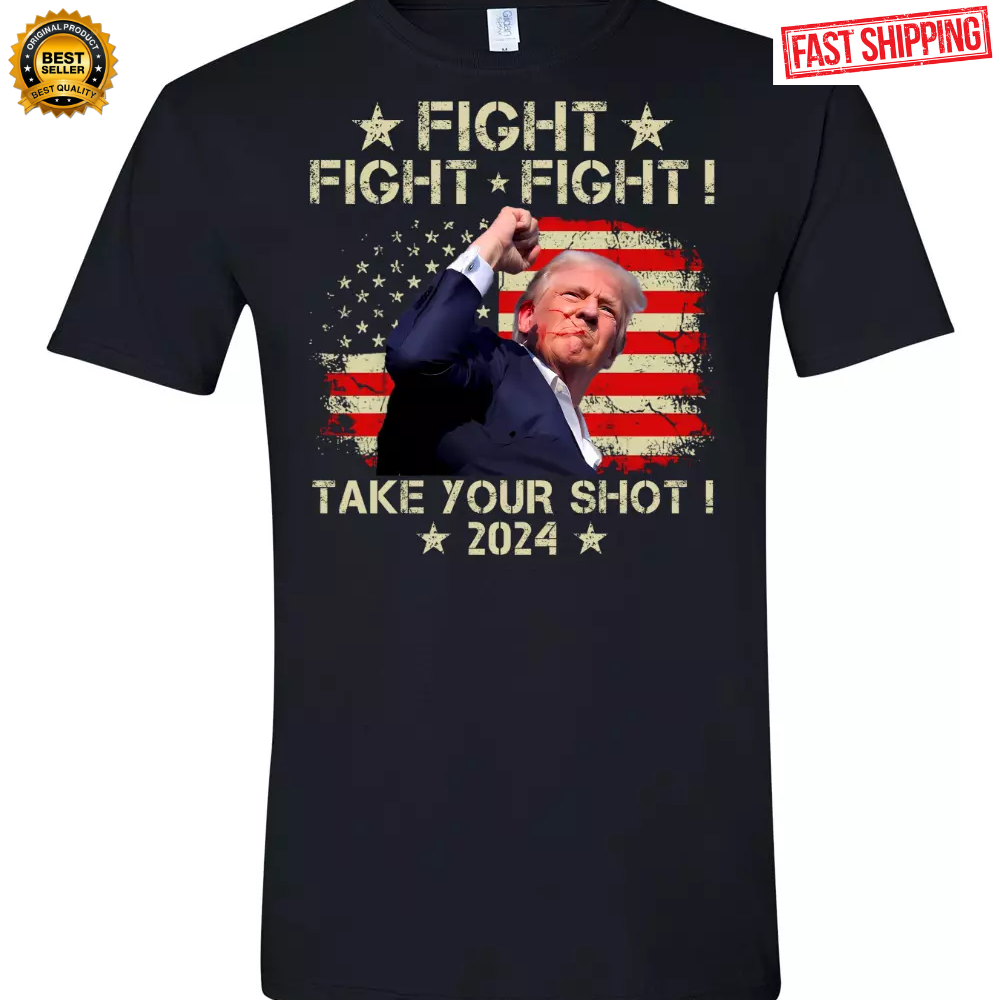 Donald Trump 2024 Support T-Shirt - Fight for America Patriotic Tee