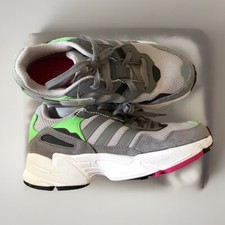 Adidas Kids Size 4.5 Gray Green Originals Yung-96J DB2802 Running Shoes Sneakers