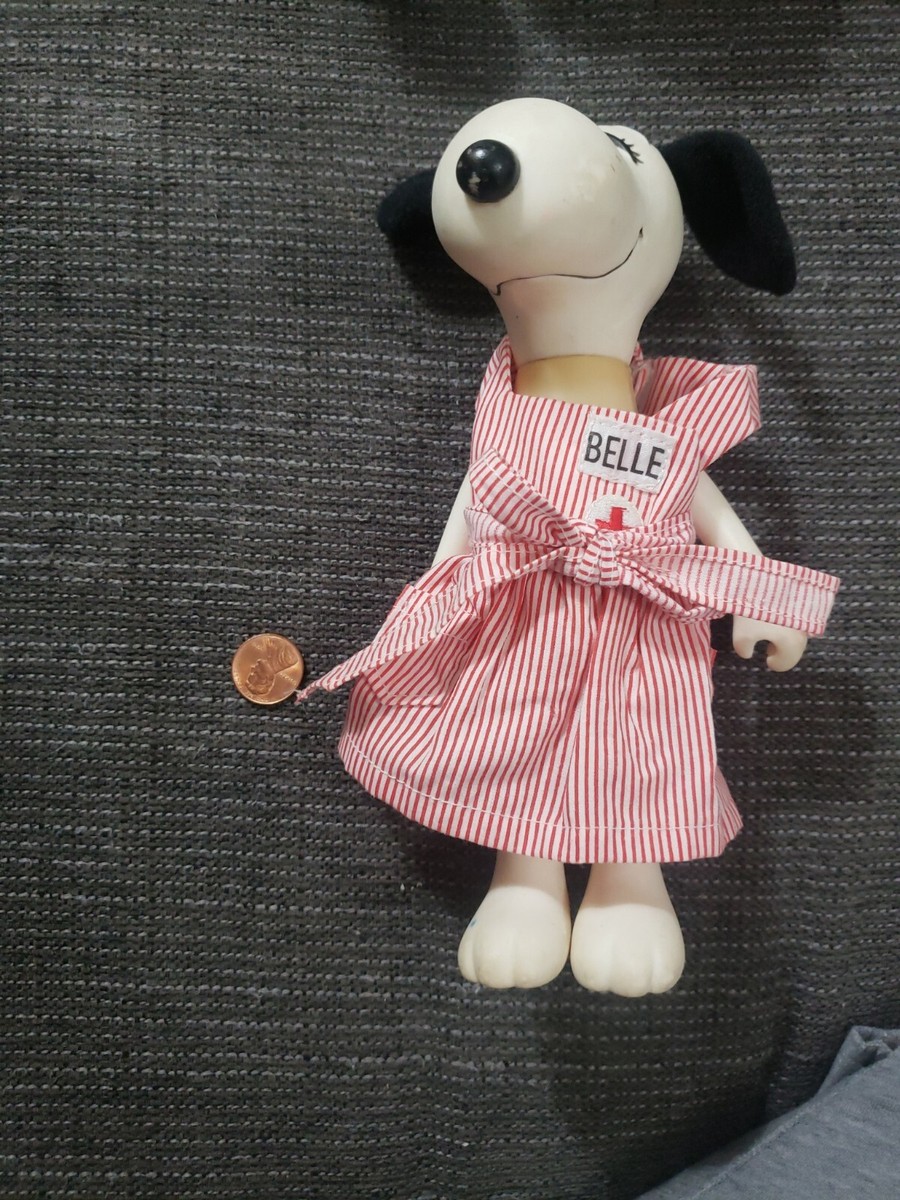 VINTAGE PEANUTS SNOOPY PLUSH BELLE LOT PENCIL SHARPENER TOY 1960S