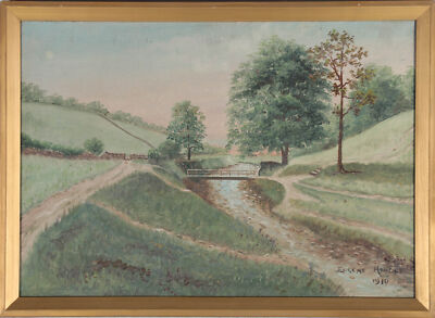 Eugene Hindle - 1919 Öl, Feldwege