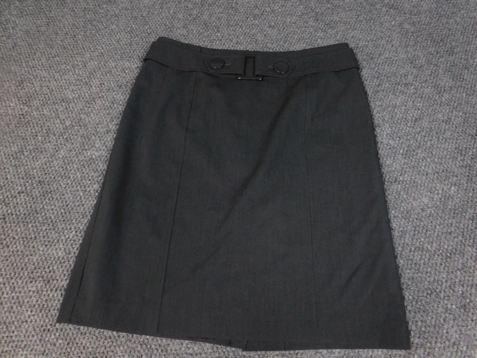 Apt 9 Skirt 10 Gray A-line Zip Womens Knee Length - Image 3 of 4