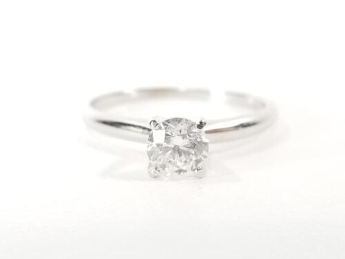 14K White Gold H SI2 .70 CT Round DIamond Solitare Engagement Ring S (AM1045835) - Picture 1 of 6
