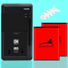 Long Lifespan 2x 4470mAh Business Battery + Desktop Charger for LG Logos US550