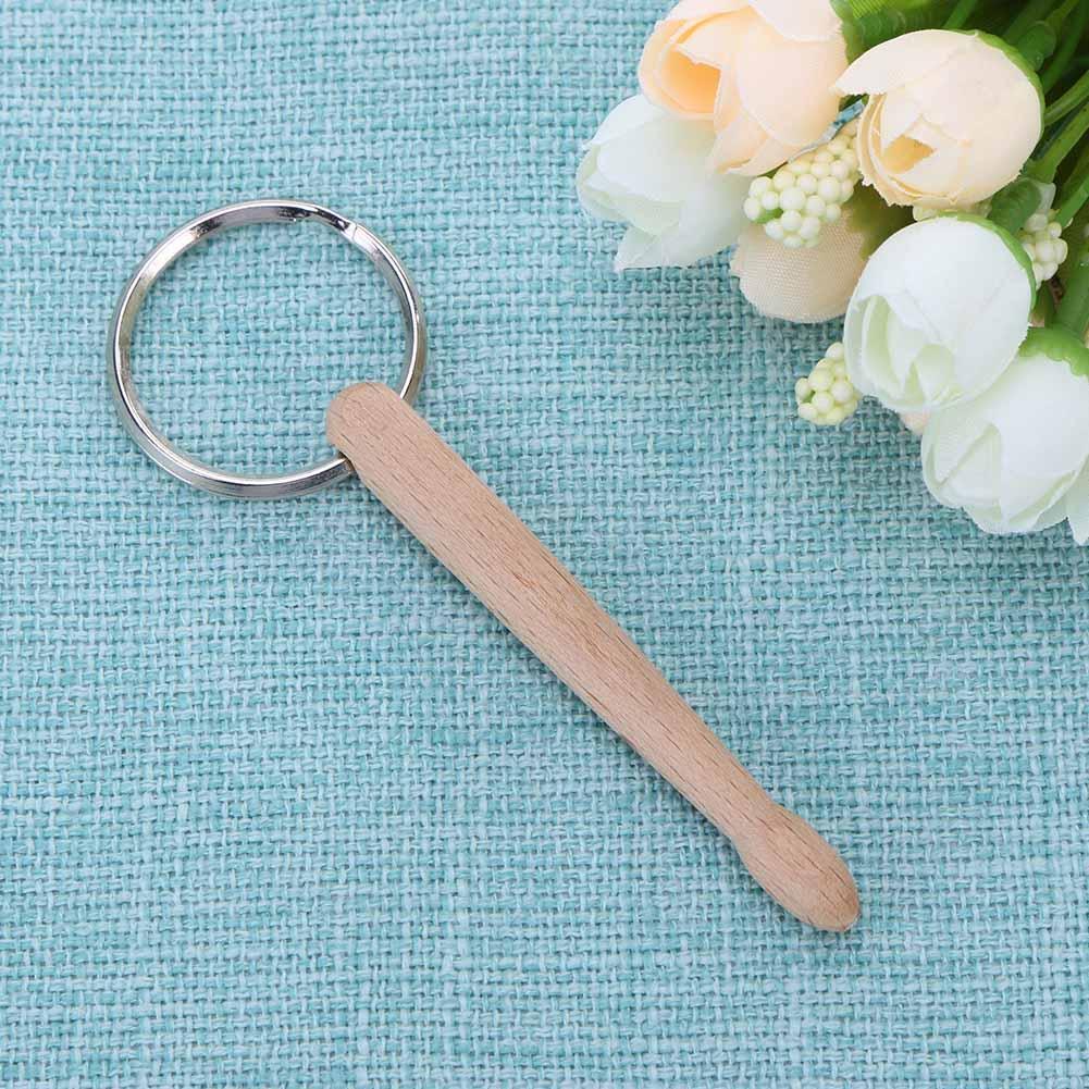 Beech Wood Drumstick Key Ring Mini Multifunctional Drum Stick Key