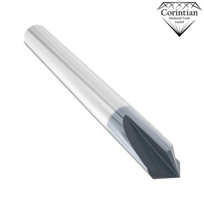 Corintian VHM Fasenfräser Ø 3–12 Mm, 60–120° Winkel, AlTiN-beschichtet – 3 Schneiden, Für Stahl & Edelstahl (HPC)