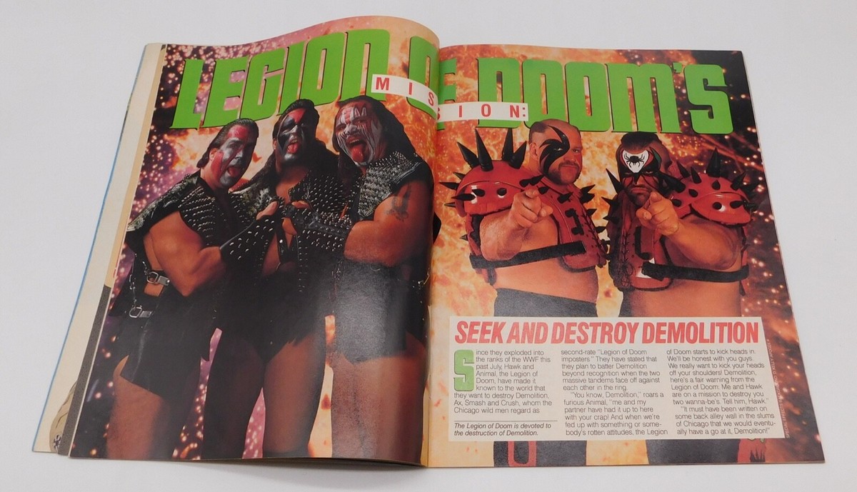 Hawk Animal LOD Legion Of Doom October 1990 WWF Wrestling Magazine