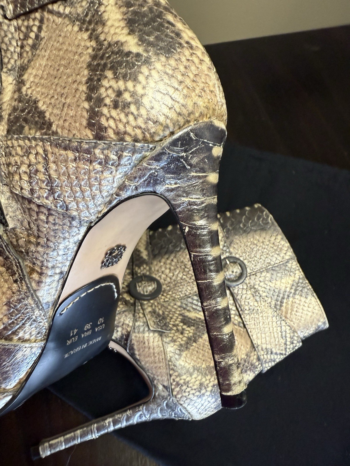 BO.BÔ Python Leather Multi-Strap Ankle Boots – Si… - image 12