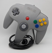 Nintendo 64 Gray Controller Authentic, Works, Loose stick, Recommended for parts