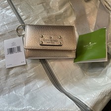 NWT Kate Spade Wellesley Card Case, Card Case Wallet in Rose gold