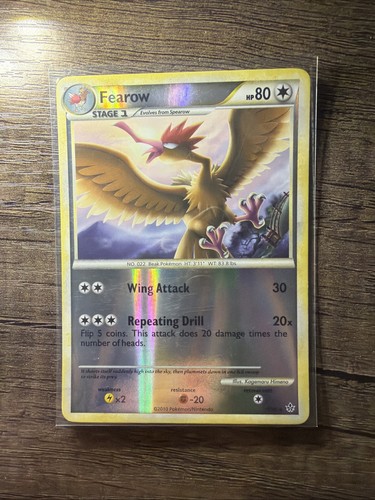 Pokémon TCG Fearow HS Unleashed 15/95 Reverse Holo Rare LP