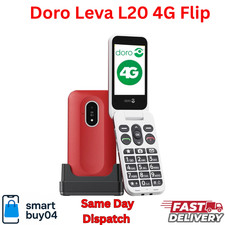 Brand New Doro Leva L20 4G Flip Big Button 128MB SIM-Free Unlocked Mobile Phone